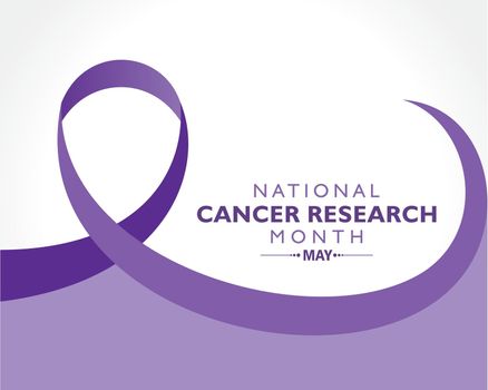 Vector Illustration of National Cancer Research Month observed in May.