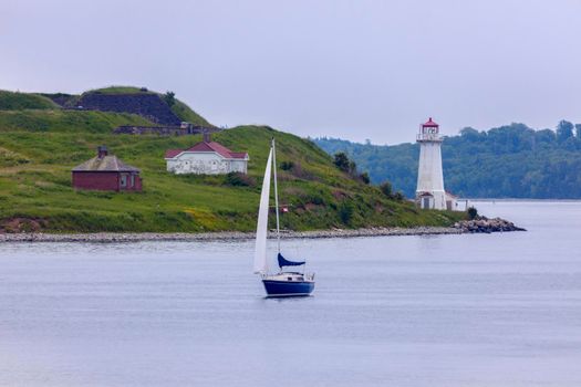 Georges Island Lighthouse in Halifax, Nova Scotia