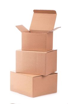 cardboard box isolated on a white background