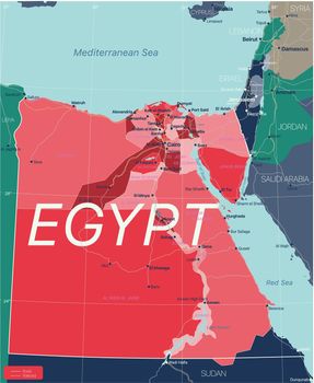 Egypt country detailed editable map