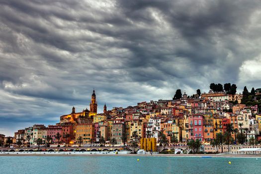 Heavy clouds over Menton