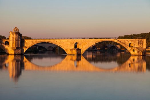 Pont Saint-Benezet on Rhone River in Avignon