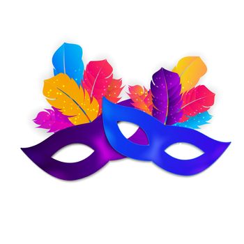 Carnaval Mask Icon Isolated on White Background. Vector Illustration EPS10