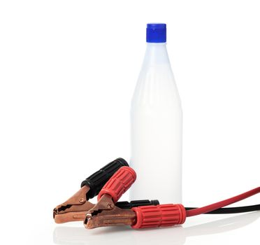 jumper cable and distilled water