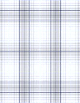 Graph paper. Printable millimeter grid paper with color lines. Geometric pattern for school, technical engineering line scale measurement. Realistic lined paper blank size Letter