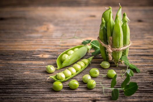 Green fresh peas 