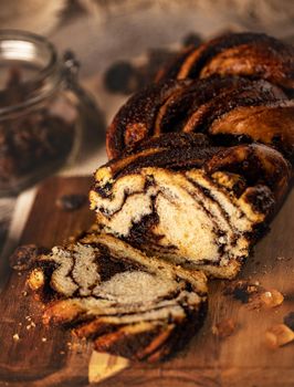 Swirl brioche or chocolate braided bread
