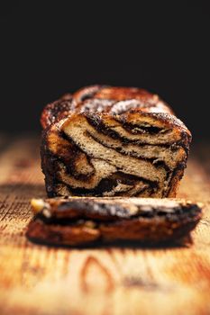 Swirl brioche or chocolate braided bread 