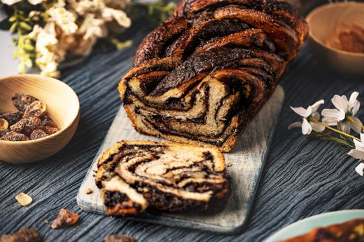 Swirl brioche or chocolate braided bread