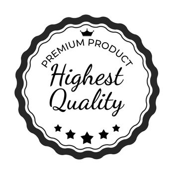 Highest Quality Label Sign. Vector Illustrationon white