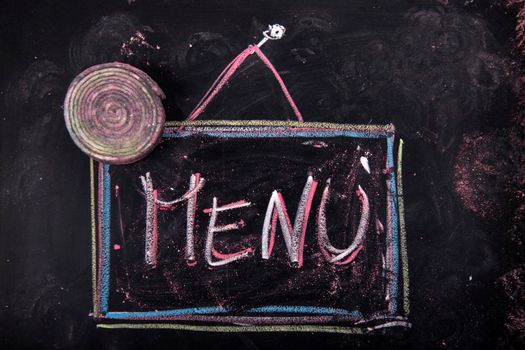 Sign indicating the menu