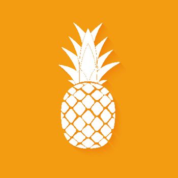 Tropic fruit Pineapple icon symbol design. Vector Illustration
