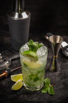 Mojito cocktail in glass 