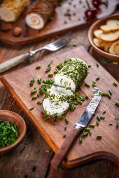 Cheese with chives