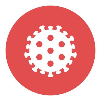 Coronavirus Bacteria 2019-nCoV vector white glyph icon