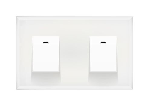 Light switch isolated on white background