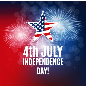 Independence Day in USA Background. Can Be Used as Banner or Poster. Vector Illustration