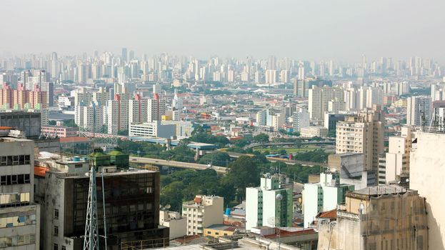 SAO PAULO, BRAZIL - MAY 10, 2019: Metropolis Skyline Sao Paulo, Brazil