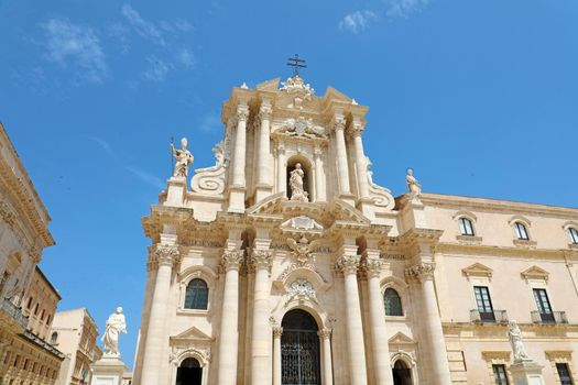 The Cathedral of Syracuse in Siciliy, an UNESCO World Heritage Site in Italy