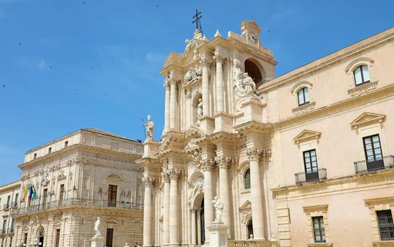 The Cathedral of Syracuse in Siciliy, an UNESCO World Heritage Site in Italy
