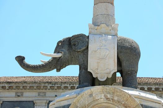 Elephant column statue in Catania, Sicily
