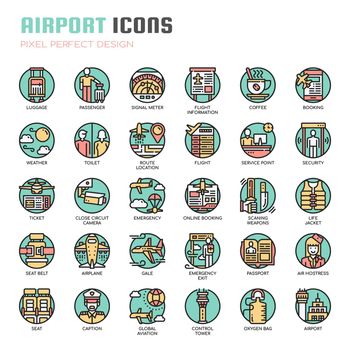 Airport , Thin Line and Pixel Perfect Icons