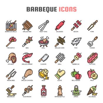 Barbeque , Thin Line and Pixel Perfect Icons