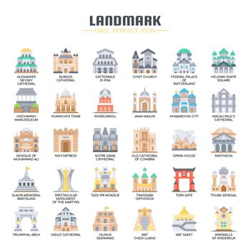 Landmark , Thin Line and Pixel Perfect Icons