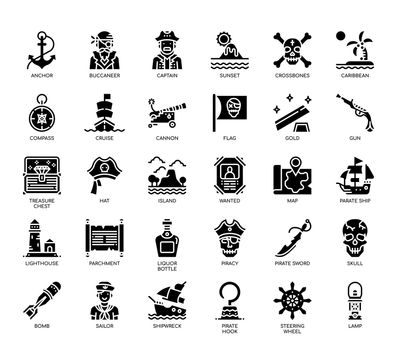 Pirate Elements , Glyph Icons