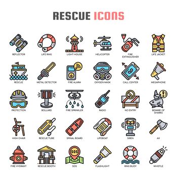 Rescue , Thin Line and Pixel Perfect Icons