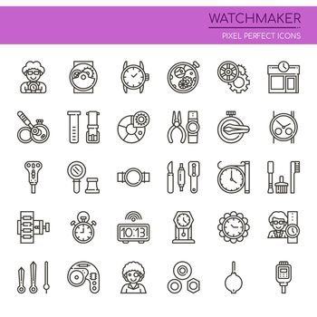 Watchmaker , Thin Line and Pixel Perfect Icons
