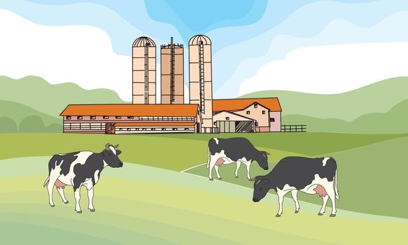 Cattle breeding, dairy farm