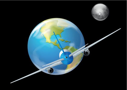 Earth and the plane