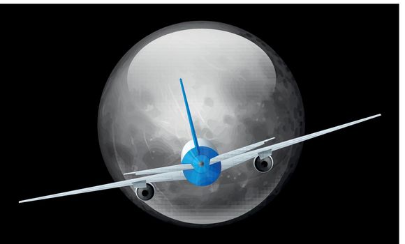 Moon and Airplane