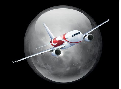 The Moon and Plane
