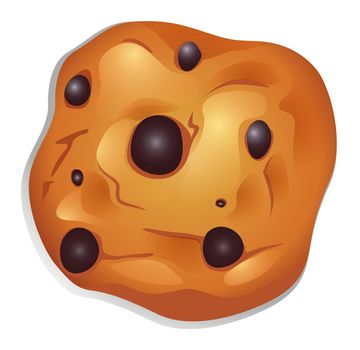 A crunchy biscuit with choco balls