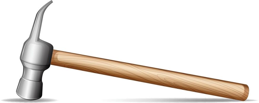 A wooden hammer