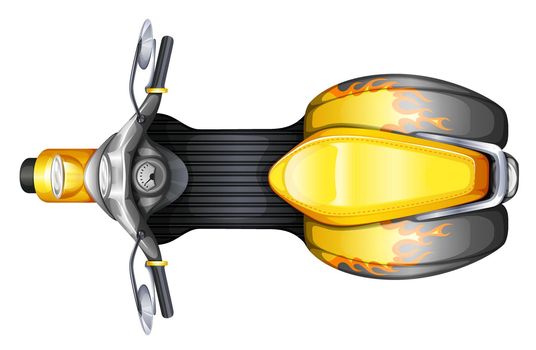 A topview of a scooter