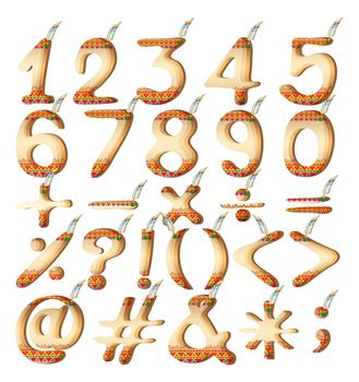 Numeric figures in Indian artwork