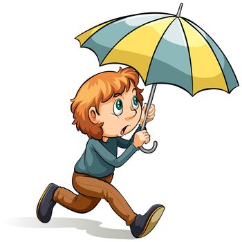 Boy with an umbrella