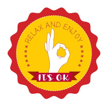sticker with ok symbol