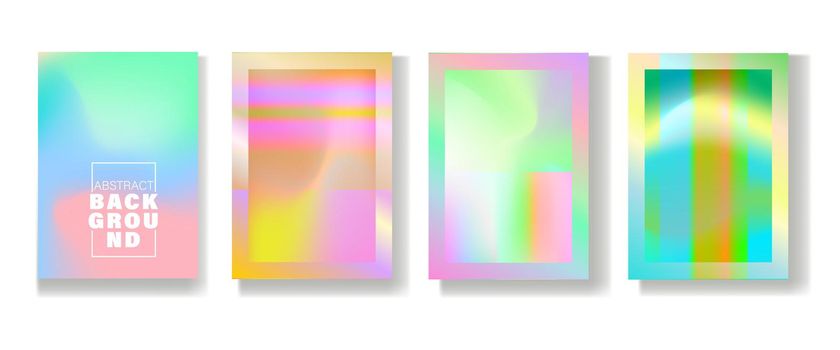 Set of abstract backgrounds in A4 format