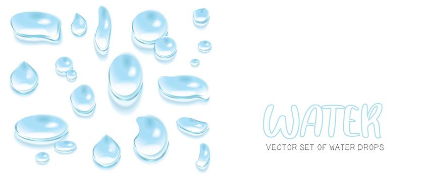 Vector set of water drops 