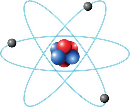 Atom diagram in large scale