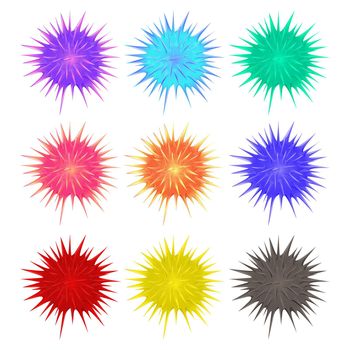 Thorny balls in different colors