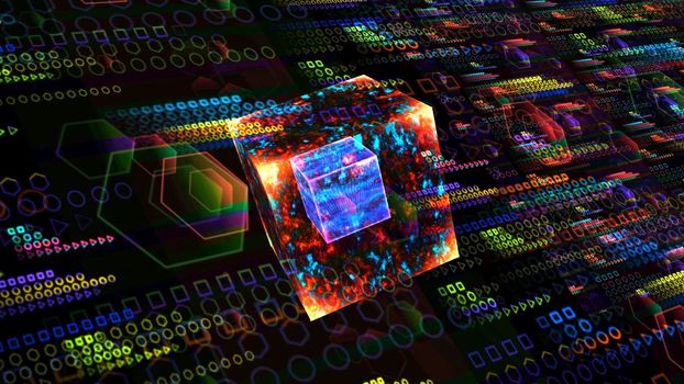 Quantum computer core futuristic technology digital