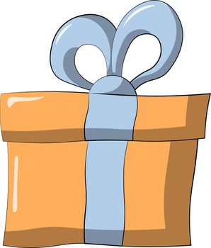 Single element Gift box. Draw illustration in color