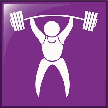 Sport icon design for weightlifting