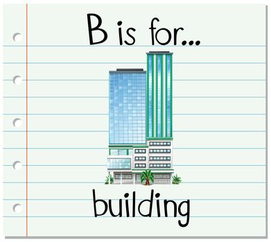 Flashcard letter B is for building