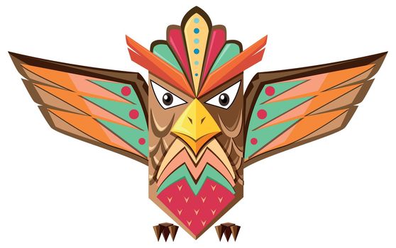 Totem pole shaped of an owl